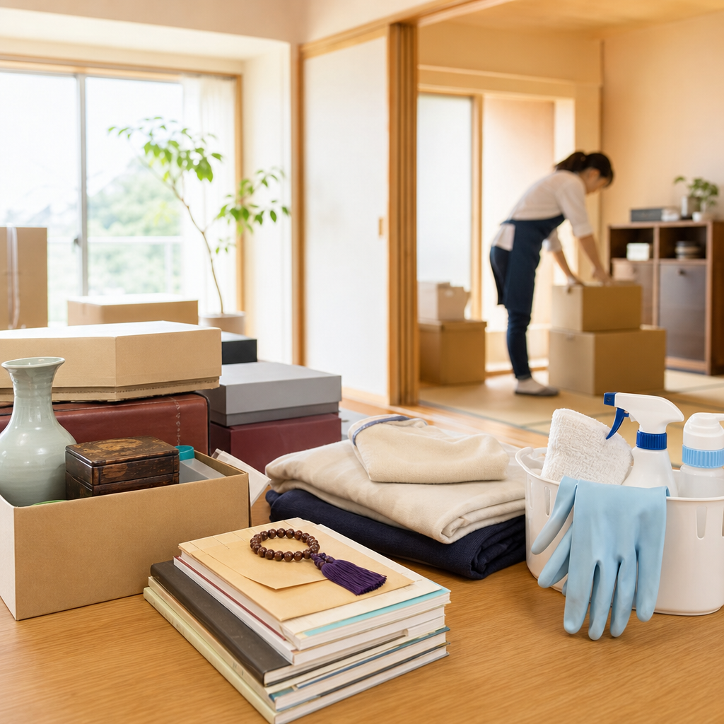遺品整理費用は搬出条件とハウスクリーニングで変わる